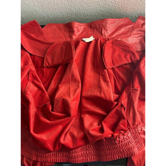 Vtg 80’s Red Lipstick Full Zip Jacket Coat Retro Pierre Lamonte Women's Sz 6 - Picture 5 of 6
